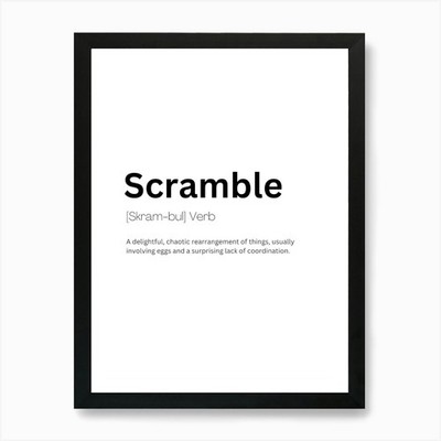 Scramble Definition Bedeutung Kunst Pri gerahmtes Wandbild Poster Leinwanddruck Bild