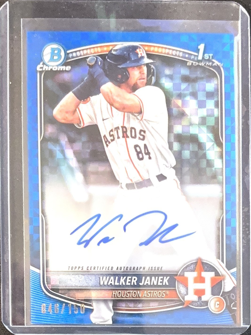 2025 Bowman Chrome 1st Walker Janek #CPA-WJA Blue X-Fractor Autograph 46/150