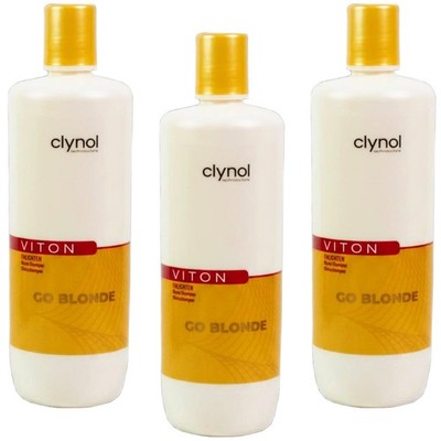 3x Clynol - Viton - Go Blonde - Enlighten Shine Shampoo - 1 Liter