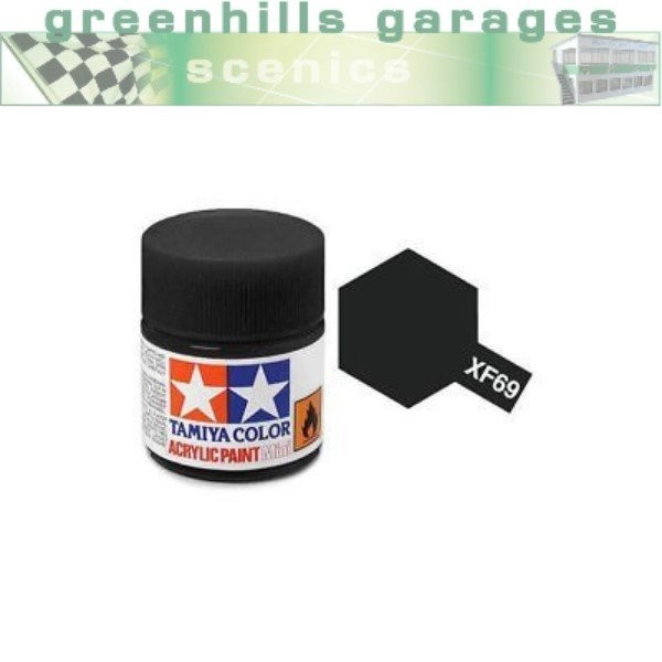 Greenhills Tamiya 10ml Bottle of Acrylic Paint - Nato Black XF-69 - C543