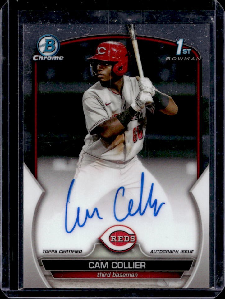 2023 Bowman Cam Collier Chrome Auto 1st Prospect #CPA-CC Reds