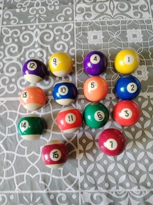   EINZEL   VINTAGE POOL BILLARD KUGEL 1,85 Zoll 48 mm 1 7/8'' SPOTS STREIFEN ERSETZEN