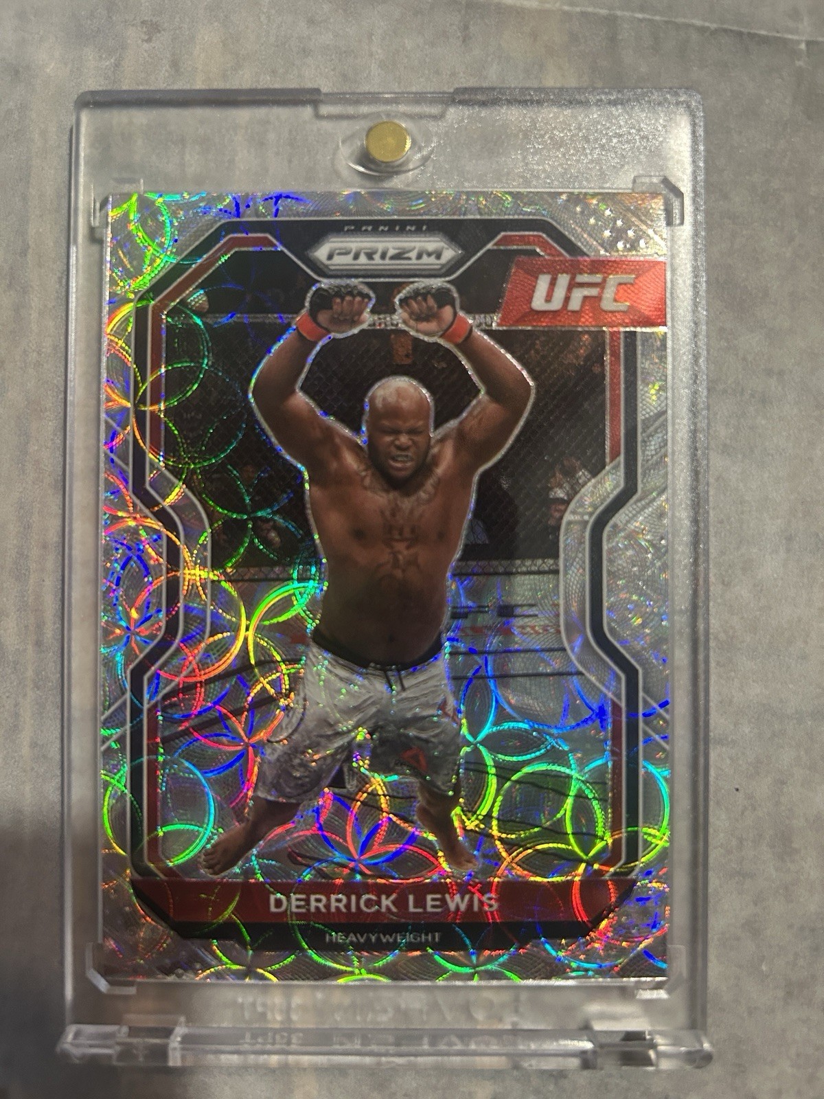 Derrick Lewis 2021 Panini Prizm UFC Premium Box Set Scope Prizm Card 48/99 #100