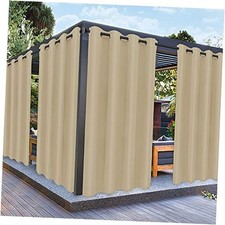 Outdoor Curtains for Patio Waterproof 52"W x 84"L Pack of 1 Beige