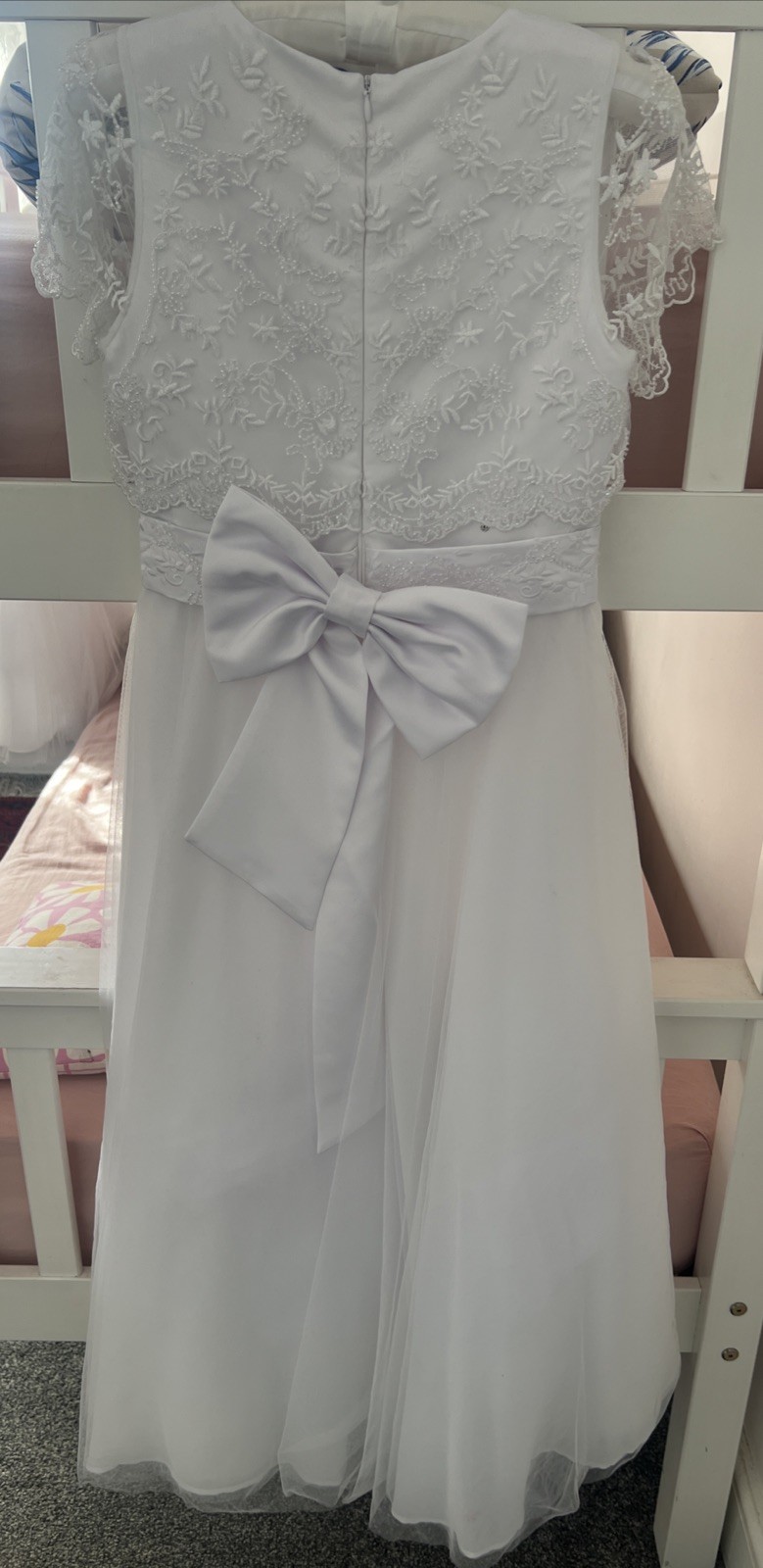 BHS Ivory Flower Girl Bridesmaid Dress Age 12 image 8