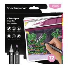 Image of Spectrum Noir - Dual-tip Alcohol Markers - Classique (12PC) - Vibrant Florals