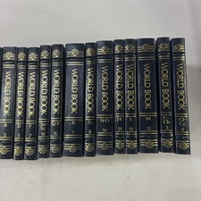 World Book Encyclopedia Hardcover World Book, Inc. Black Cover Gold 22 V.