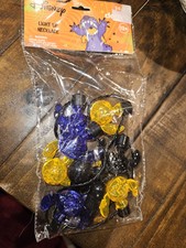 NEW Disney Halloween STITCH Light Up Necklace Claire's Purple Yellow Black