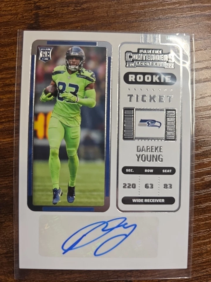 2022 Panini Contenders Dareke Young RC Seahawks Football Card #255 Rookie - Image 2 of 4