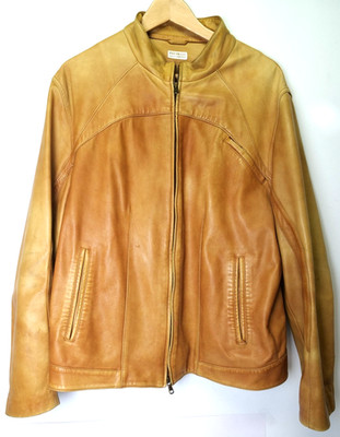 Brunello Cucinelli Vintage Unlined Leather  Jacket Size XXL  Nice Patina