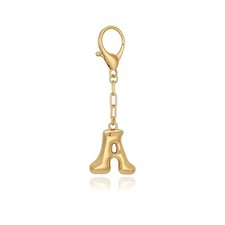 Gold Color Metal Capital Letter Keychains Personalized English Alphabet Decor