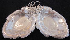 Vintage 333g Sterling Silver Watson Company Grape Leaf Candy Dish Tray Bowl