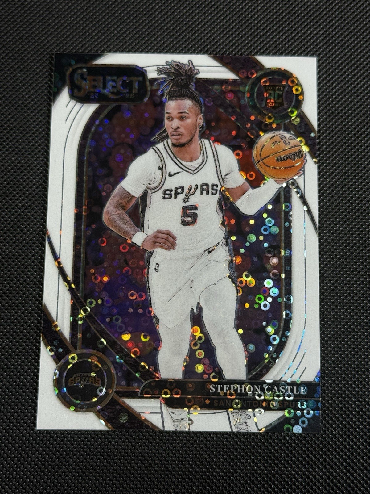 2024 PANINI SELECT WHITE DISCO #292 STEPHON CASTLE /75 COURTSIDE SSP