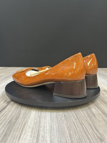Tory Burch Georgia Pumps 35 mm Blockabsatz Cuoio 289 Damengröße 8,5 brandneu - Bild 3 von 10