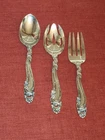 Decor by Gorham Sterling Silver 3-Piece Serving Set (two spoons & fork) c. 1953