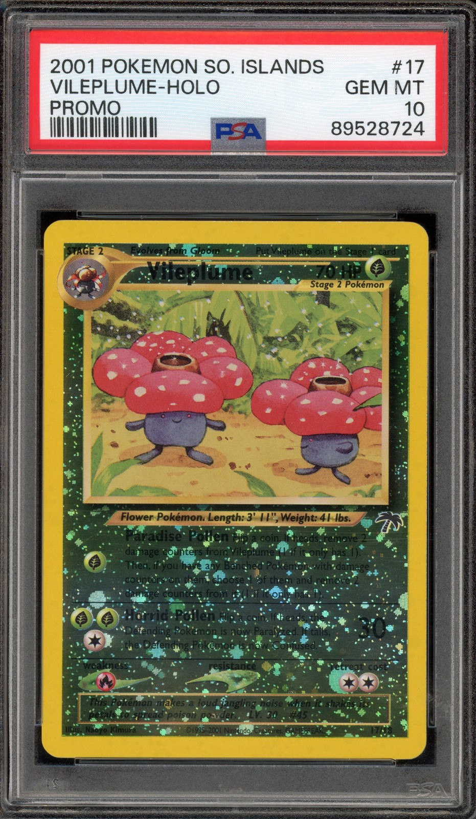 Pokemon Vileplume Southern Islands Holo Promo #17 PSA 10 Gem Mint