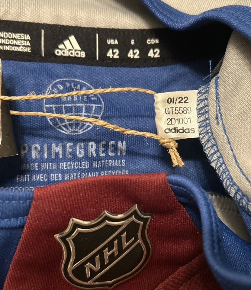 Colorado Avalanche Sweater Adidas Men’s Size 42 (XXS) NHL Jersey Authentic - Image 4 of 4