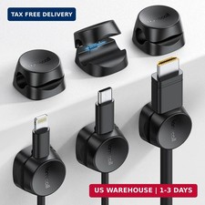 Lamicall 6Pack Cord Organizer, 1s Lock Spring Cable Holder Clips for Desk
