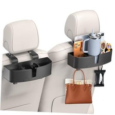 Car Headrest Cup Holder for Back Seat Organizer for Multi 2 Pack Matte Black