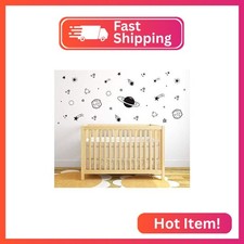 Planet Wall Decal, Boys Room Decor, Outer Space Wall Decals, Star Wall Stickers,