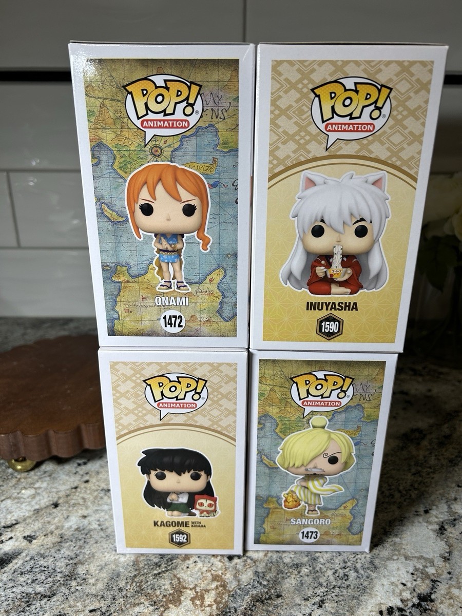 Funko Pop! Figures Bundle: Onami#1472, Inuyasha#1590, Kagome#1592