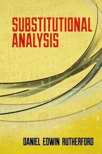 Substitutional Analysis (Dover Books on Mathematics) by Daniel Edwin ...