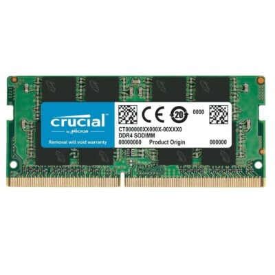 Crucial 128GB (4X32GB) DDR4 3200MHz PC4-25600 SODIMM Memory Ram