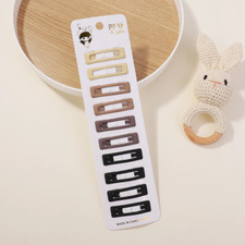 10Pcs Kawaii Geometric Metal Hairpins Set Women Girls Child Hairgrips Hair Clips