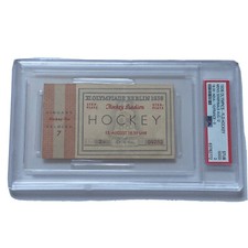 1936 Berlin Nazi Olympics Men's Field Hockey Ticket India defeats France PSA