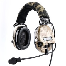 Tactical Active Pickup Noise Canceling Headset Military PTT Hunting Headphone