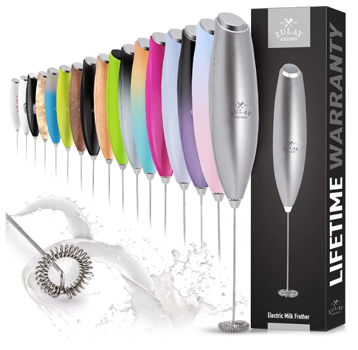 Milk Frother for Coffee with Upgraded Titanium Motor - Handheld Frother Whisk, M