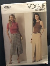 Vogue  Sewing Pattern V 2032 Misses Skirt In Two Lengths Sizes 8-16 New .