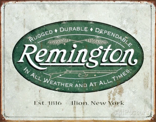 Remington Logo Vintage Replica Tin Sign rifle shotgun handgun duck hunting SALE