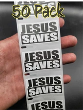 50PCS "JESUS SAVES" stickers bulk decals labels religious christian bulk god