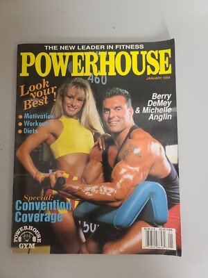 #ad RARE January 1994 Powerhouse Gym Magazine * Berry Demey amp; Michelle Anglin $19.99