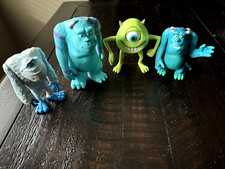 2001 McDonalds Disney Monsters Inc Happy Meal Toys Lot Of 4 Loose Figures