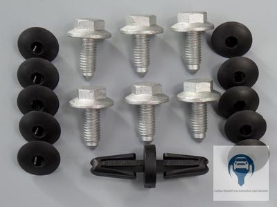 Unterfahrschutz Einbausatz Reparatur Clips Set VW T5 Transporter Bus Multivan