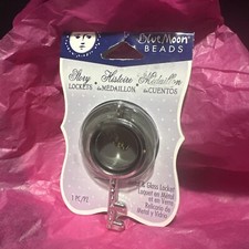 Blue Moon Beads Metal Glass Locket - Key Shape - Jewelry Crafts