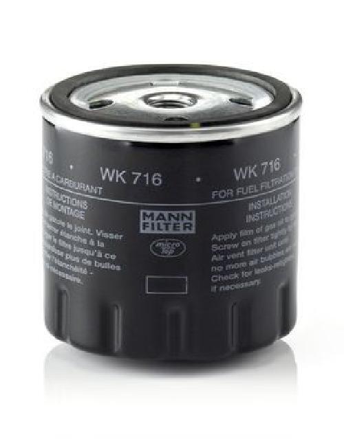 Filtro carburante Filtro ad avvitamento WK 716 MANN-FILTER per MERCEDES-BENZ - Immagine 2