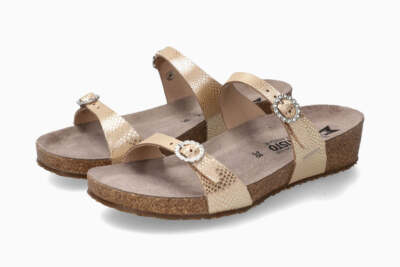 Mephisto Women's Idelya Light Sand Havana 512 Wedge Heel