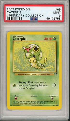 Caterpie graded PSA 9 for sale on eBay