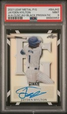 2021 Perfect Game AUTO Black Prismatic 13/15 JAYDEN HYLTON Stetson Hatters PSA 9