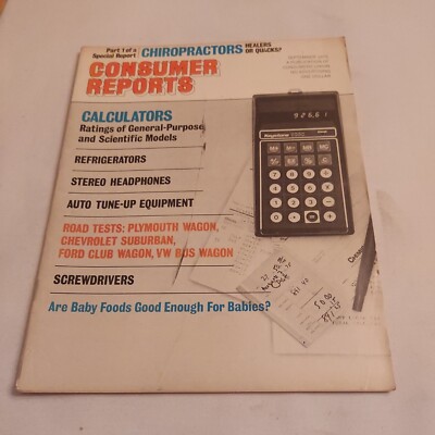 1975 September, Consumer Reports Magazine, Chiropractors Healers? (CP227)