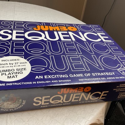 Brand New Sealed Jumbo Sequence Board Game by Jax 1996 Edition