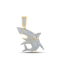 1CTW-DIA P3 SHARK MENS CHARM