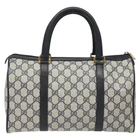Sac GUCCI GG Supreme Sherry Line Boston PVC bleu marine or rouge 39 02 007 authentique 112920