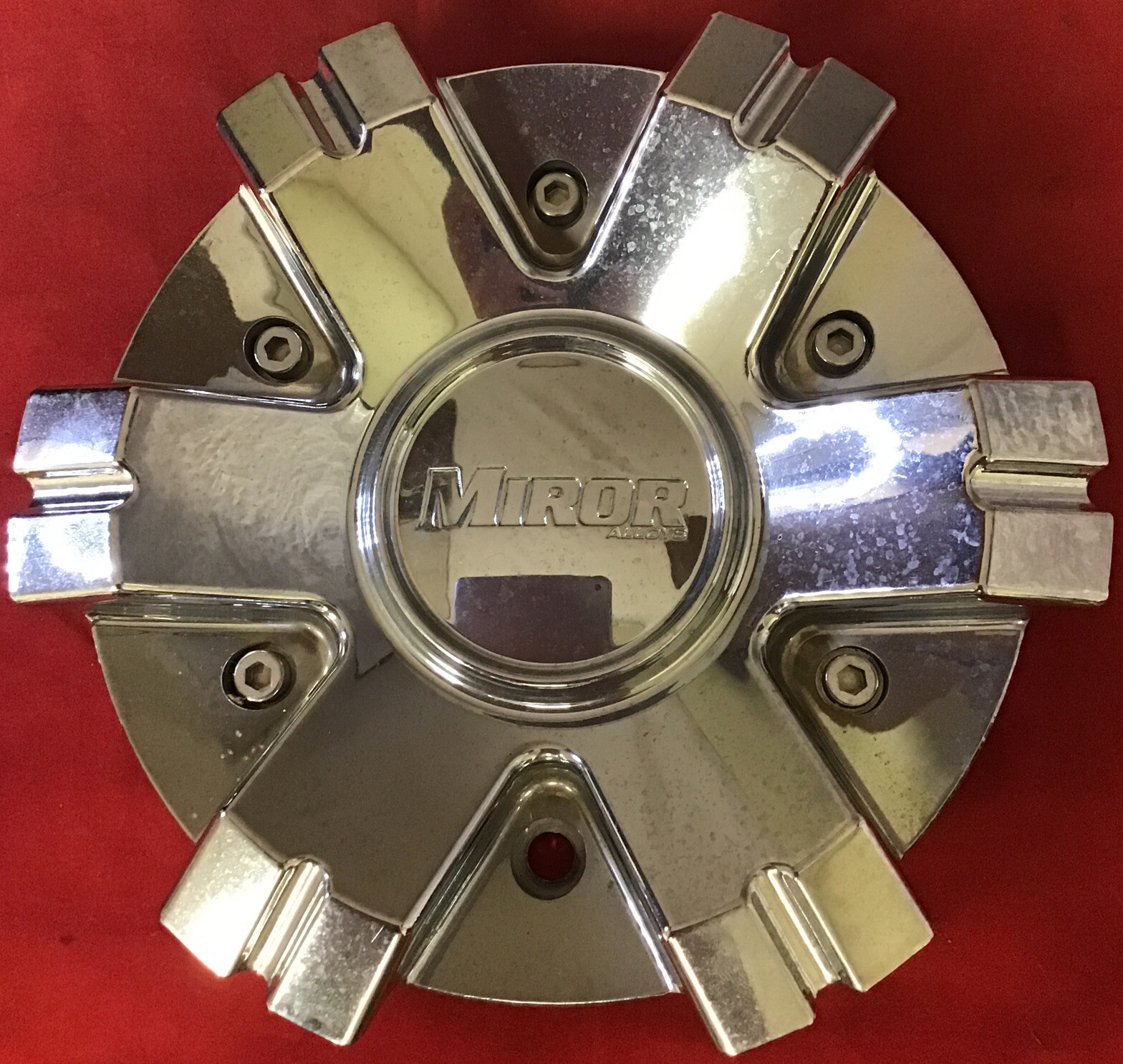 ONE LIKE NEW  MIROR CUSTOM WHEELS CENTER CAP CAP-577L202  CHROME ABS 9931-image