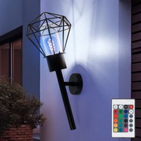 Wandleuchte Hauswandlampe AußEnleuchte Wandfackel Rgb Led Dimmbar Fernbedienung