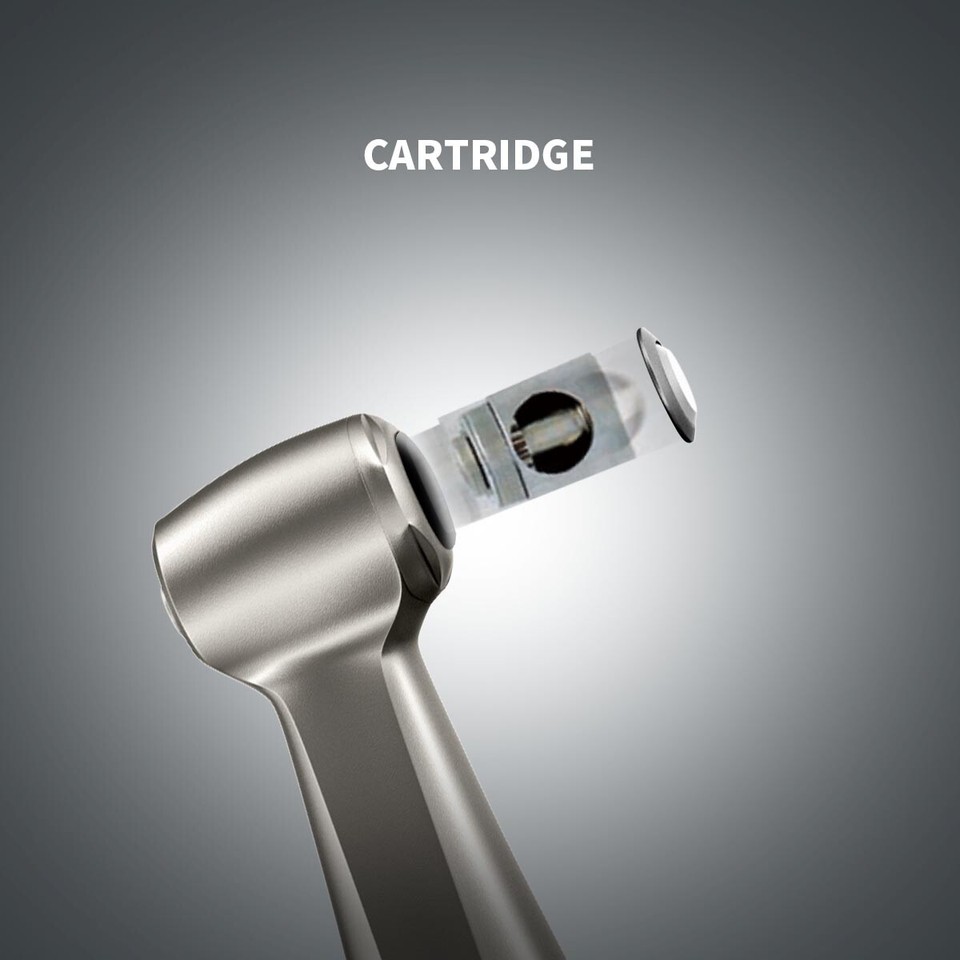 AZDENT Dental Low Speed Contra Angle Handpiece - Push Button, 1:1 Ratio, Pneumatic