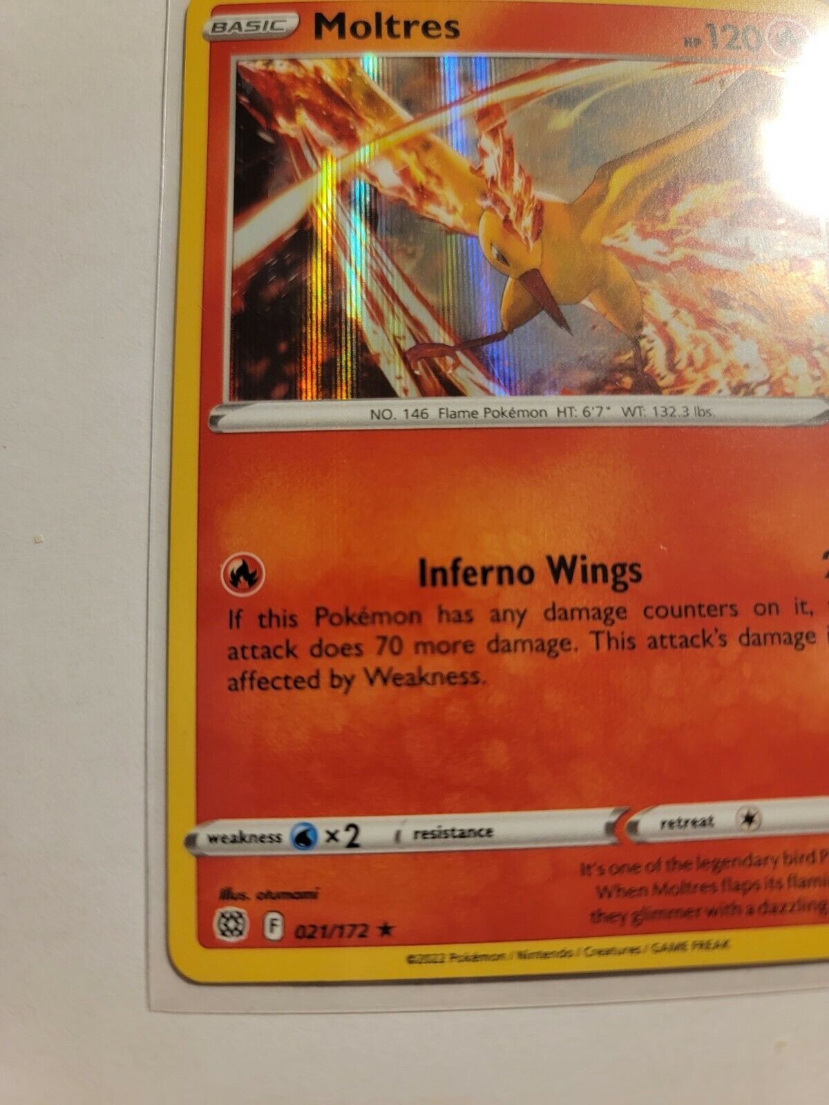 Check the actual price of your Moltres 021/172 Pokemon card